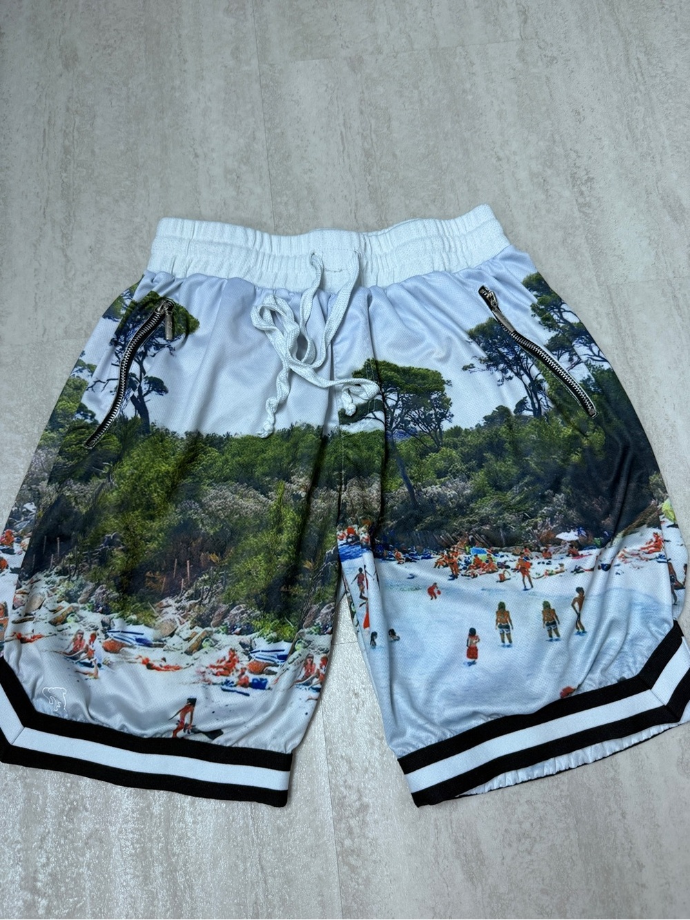 American Stitch shorts Scenic Beach Print basketball shorts